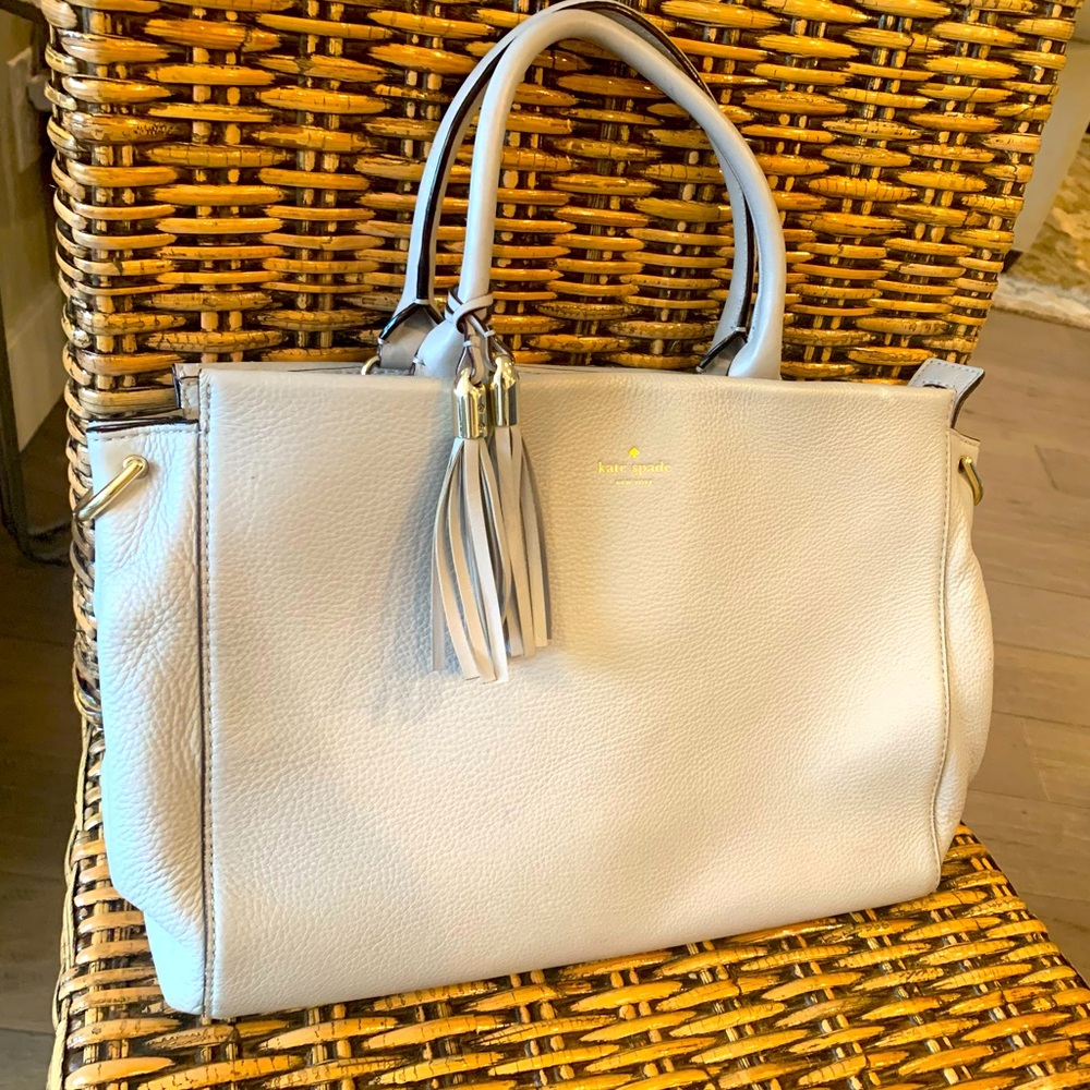 Kate Spade Grey Pebbled Leather Bag